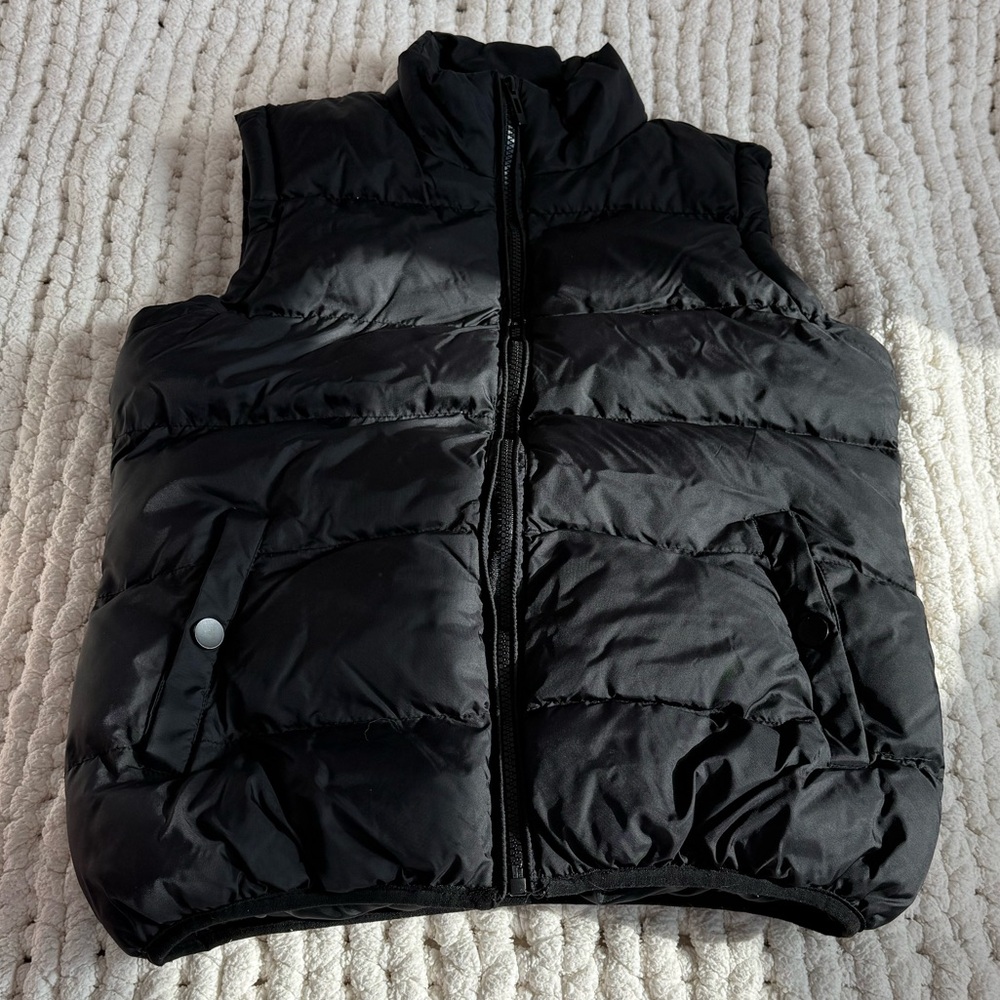 Children's Cozy Black Puffer Vest
